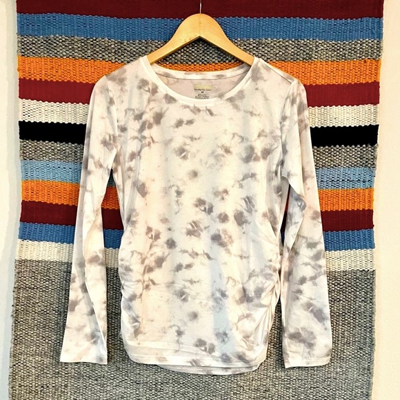 tek gear Tops - Tek Gear Grey & White Tie Dye Long Sleeve